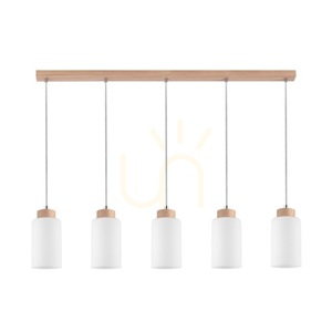 Selva taklampa, oljad ek, 5xE27, 100 cm 0 Selva taklampa, oljad ek, 5xE27, 100 cm small 0