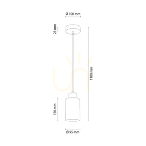 Selva taklampa, oljad ek, 1xE27, Ø10 cm small 1