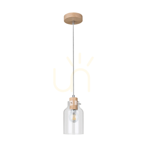 Kontrollera Allexa taklampa, oljad ek, 1xE27, Ø10 cm