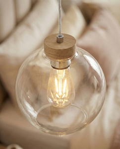 Fiorda taklampa, oljad ek, 1xE27, Ø20 cm small 1