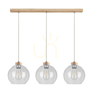 Fiorda taklampa, oljad ek, 3xE27, 100 cm 0 Fiorda taklampa, oljad ek, 3xE27, 100 cm small 0