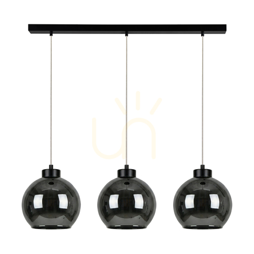 Kontrollera Cameo svart taklampa, 3xE27, 100 cm