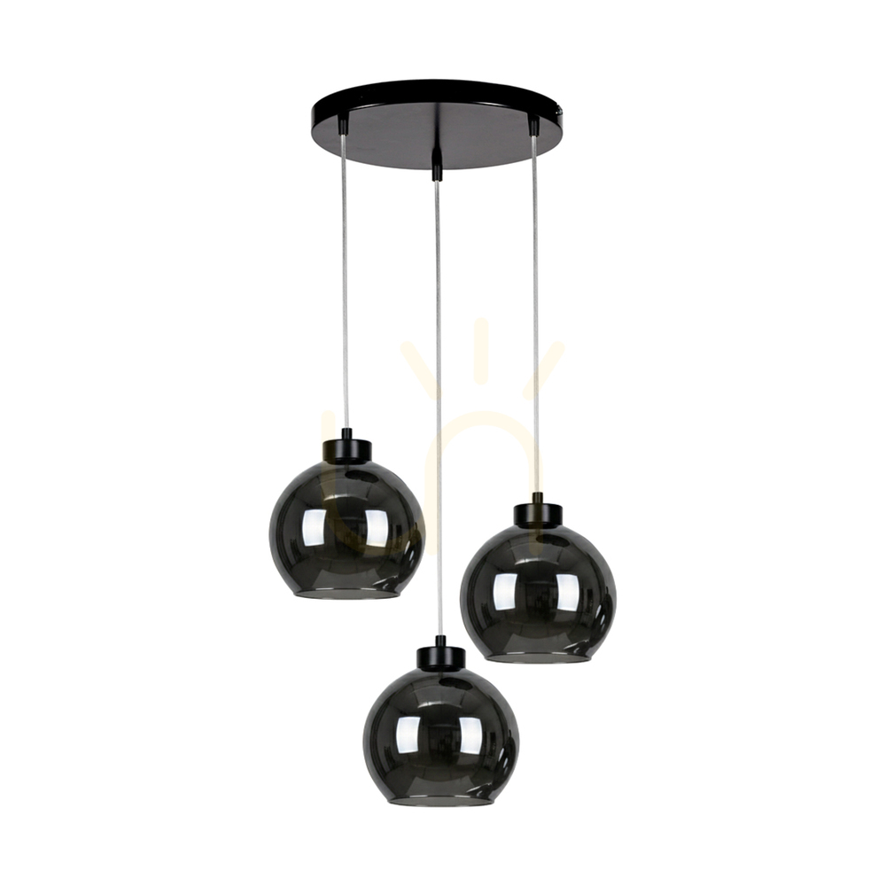 Kontrollera Cameo Black taklampa, 3xE27, Ø40 cm Cameo Black taklampa, 3xE27, Ø40 cm