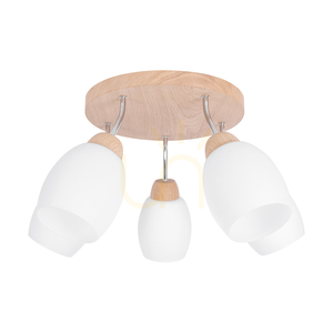 Skaja taklampa, oljad ek, 5xE27, Ø30 cm small 0