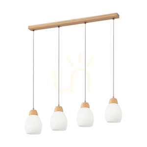 Skaja taklampa, oljad ek, 4xE27, 75 cm small 0