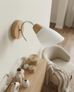 Oska vägglampa, oljad ek, 1xE27, 30 cm 1 Oska vägglampa, oljad ek, 1xE27, 30 cm small 1
