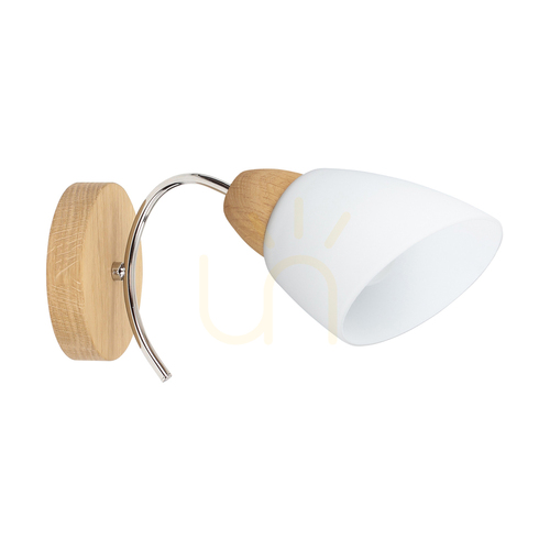 Kontrollera Oska vägglampa, oljad ek, 1xE27, 30 cm