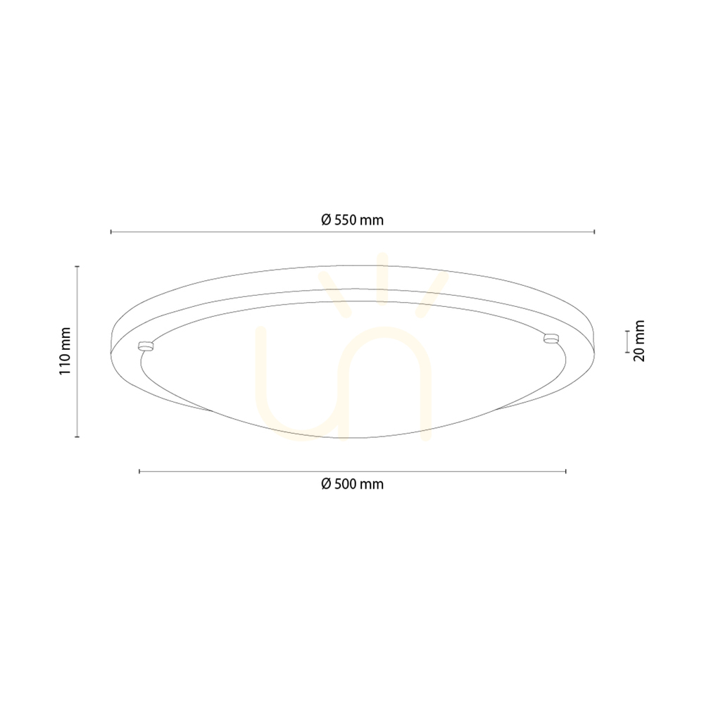 Utsikt Vox taklampa, oljad ek, 4xE27, Ø55 cm Vox taklampa, oljad ek, 4xE27, Ø55 cm