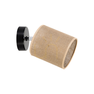 Canva vägglampa, svart med beige skärm, 1xE27, 25 cm 0 Canva vägglampa, svart med beige skärm, 1xE27, 25 cm small 0