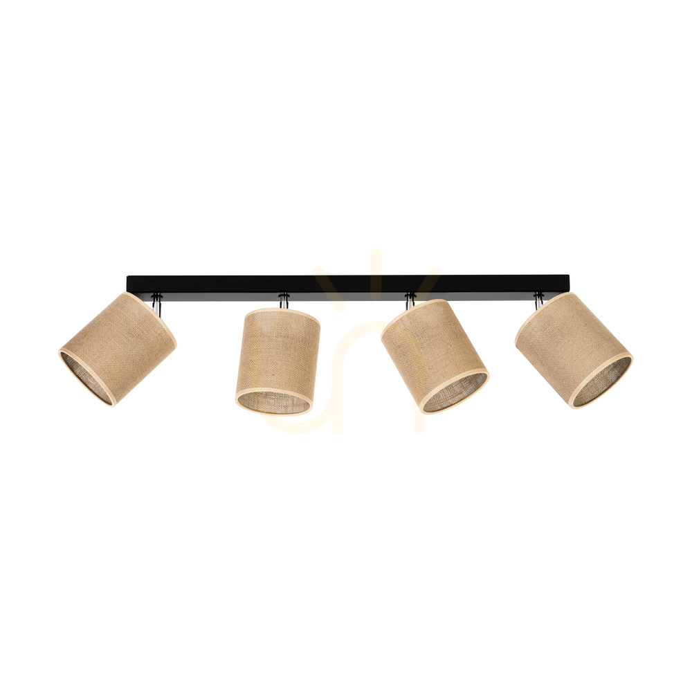 Kontrollera Canva taklampa, svart med beige lampskärm, 4xE27, 90 cm Canva taklampa, svart med beige lampskärm, 4xE27, 90 cm