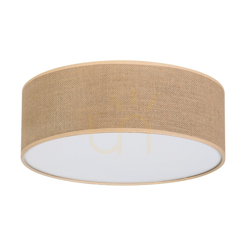 Kontrollera Canva taklampa, vit, beige skärm, 3xE27, Ø38 cm