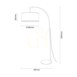Brindille golvlampa, oljad ek/vit, svart lampskärm, 1xE27, 94 cm 1 Brindille golvlampa, oljad ek/vit, svart lampskärm, 1xE27, 94 cm small 1