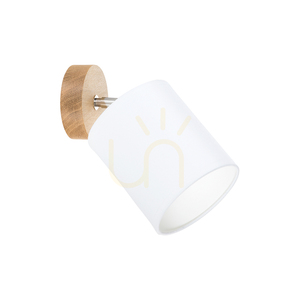Dreva vägglampa, oljad ek, vit skärm, 1xE27, 25 cm 0 Dreva vägglampa, oljad ek, vit skärm, 1xE27, 25 cm small 0