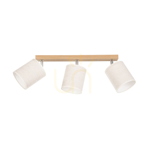 Dreva taklampa, oljad ek, beige skärm, 3xE27, 67 cm 0 Dreva taklampa, oljad ek, beige skärm, 3xE27, 67 cm small 0