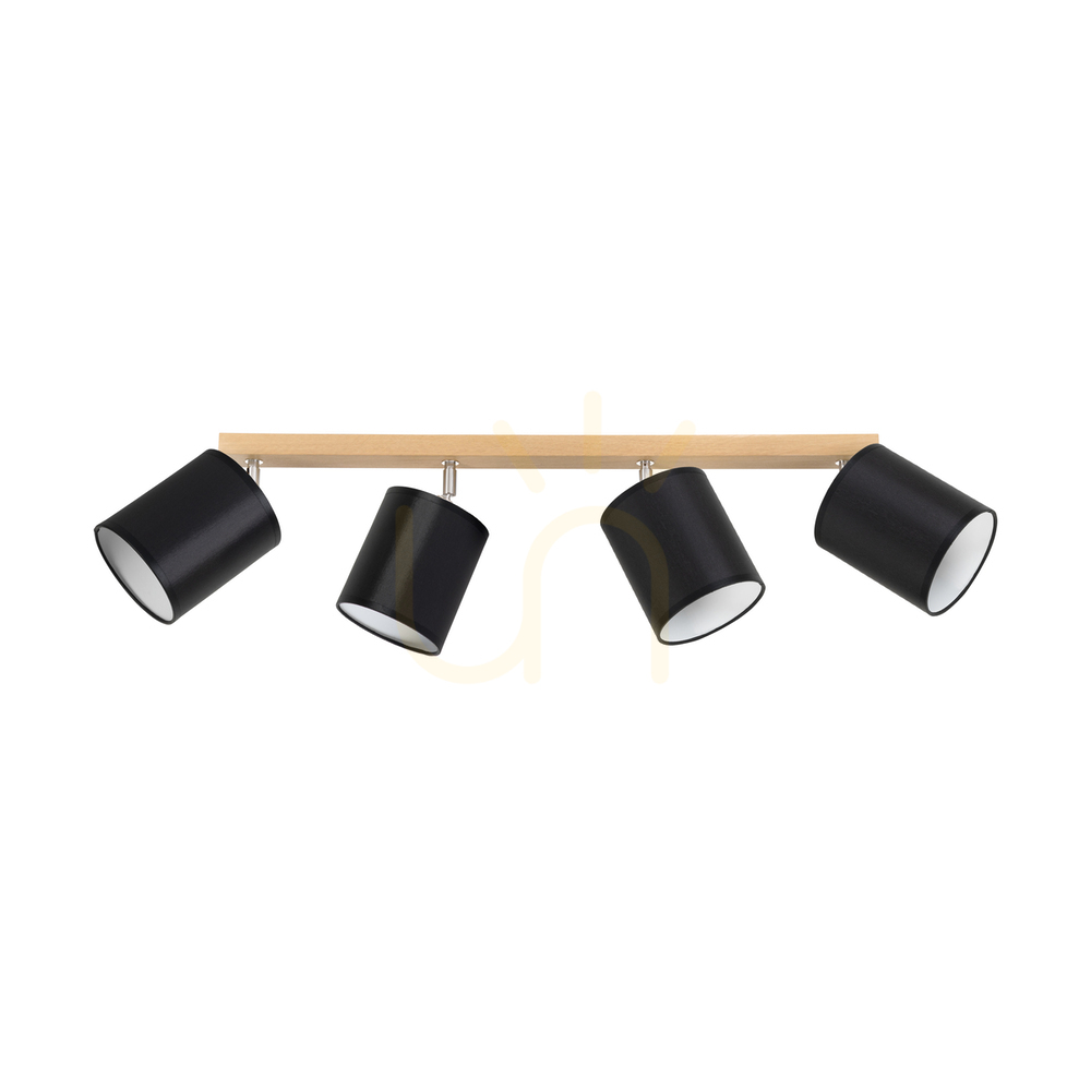 Kontrollera Dreva taklampa, oljad ek, svart skärm, 4xE27, 90 cm Dreva taklampa, oljad ek, svart skärm, 4xE27, 90 cm