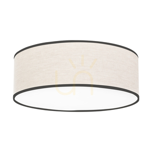 Ignis taklampa, vit, beige-svart skärm, 3xE27, Ø38 cm small 0