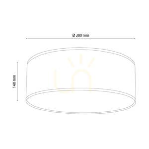 Ignis taklampa, vit, vit skärm, 3xE27, Ø38 cm small 1