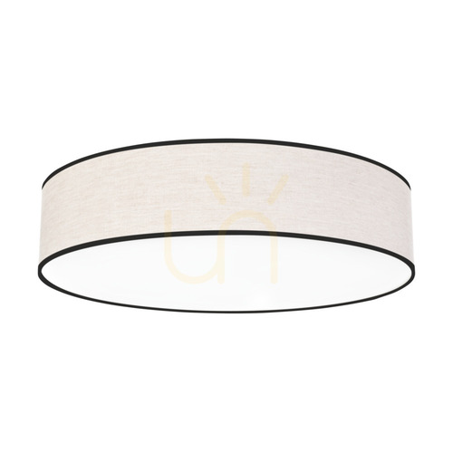 Kontrollera Ignis taklampa, vit, beige-svart skärm, 4xE27, Ø58 cm