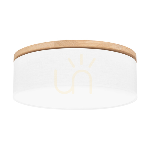 Kontrollera Ignis taklampa, oljad ek, vit skärm, 3xE27, Ø48 cm