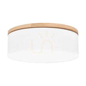 Ignis taklampa, oljad ek, vit skärm, 3xE27, Ø48 cm small 0