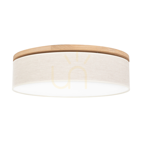 Kontrollera Ignis taklampa, oljad ek, beige skärm, 4xE27, Ø58 cm