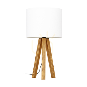 Solea bordslampa, brun, vit lampskärm, 1xE27, Ø22 cm 0 Solea bordslampa, brun, vit lampskärm, 1xE27, Ø22 cm small 0