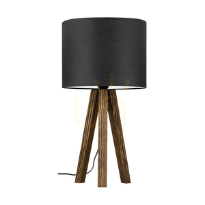 Solea bordslampa, valnöt, svart lampskärm, 1xE27, Ø22 cm 0 Solea bordslampa, valnöt, svart lampskärm, 1xE27, Ø22 cm small 0