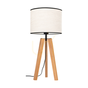 Solea bordslampa, brun/svart, beige-svart lampskärm, 1xE27, Ø30 cm small 0