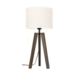 Solea bordslampa, valnöt/svart med beige lampskärm, 1xE27, Ø30 cm 0 Solea bordslampa, valnöt/svart med beige lampskärm, 1xE27, Ø30 cm small 0