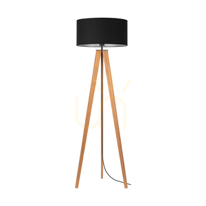Solea golvlampa, brun/svart, svart lampskärm, 1xE27, Ø50 cm 0 Solea golvlampa, brun/svart, svart lampskärm, 1xE27, Ø50 cm small 0