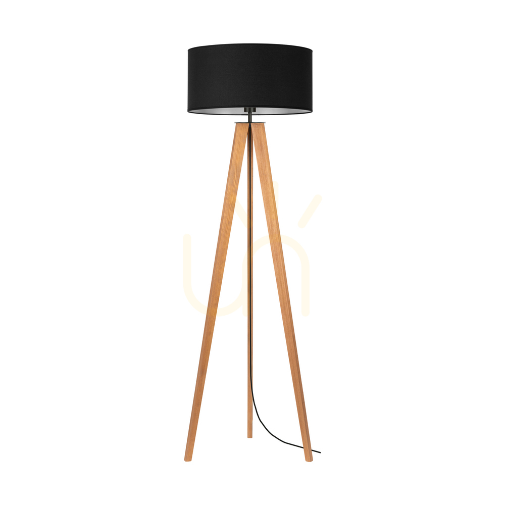 Kontrollera Solea golvlampa, brun/svart, svart lampskärm, 1xE27, Ø50 cm Solea golvlampa, brun/svart, svart lampskärm, 1xE27, Ø50 cm