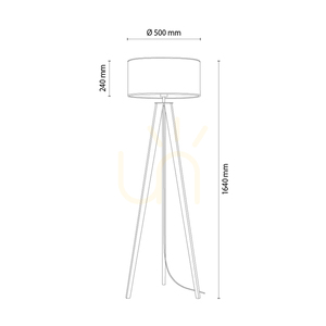 Solea golvlampa, valnöt/svart, beige lampskärm, 1xE27, Ø50 cm 1 Solea golvlampa, valnöt/svart, beige lampskärm, 1xE27, Ø50 cm small 1