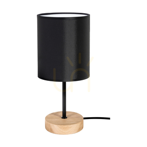 Dreva bordslampa, oljad ek/svart, svart lampskärm, 1xE27, Ø13 cm 0 Dreva bordslampa, oljad ek/svart, svart lampskärm, 1xE27, Ø13 cm small 0