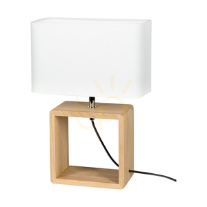 Silva bordslampa, oljad ek/krom, vit lampskärm, 1xE27, 30 cm 0 Silva bordslampa, oljad ek/krom, vit lampskärm, 1xE27, 30 cm small 0