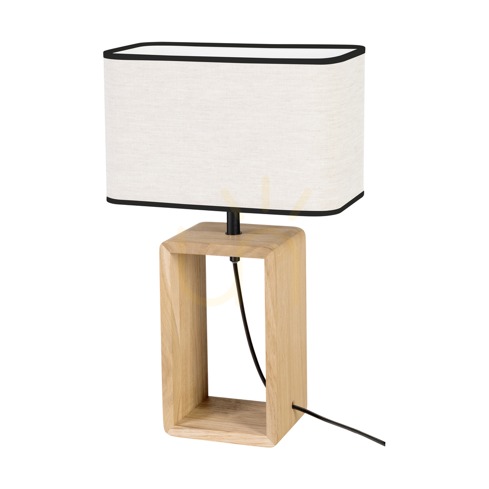 Kontrollera Silva bordslampa, oljad ek/svart, beige-svart lampskärm, 1xE27, 30 cm Silva bordslampa, oljad ek/svart, beige-svart lampskärm, 1xE27, 30 cm