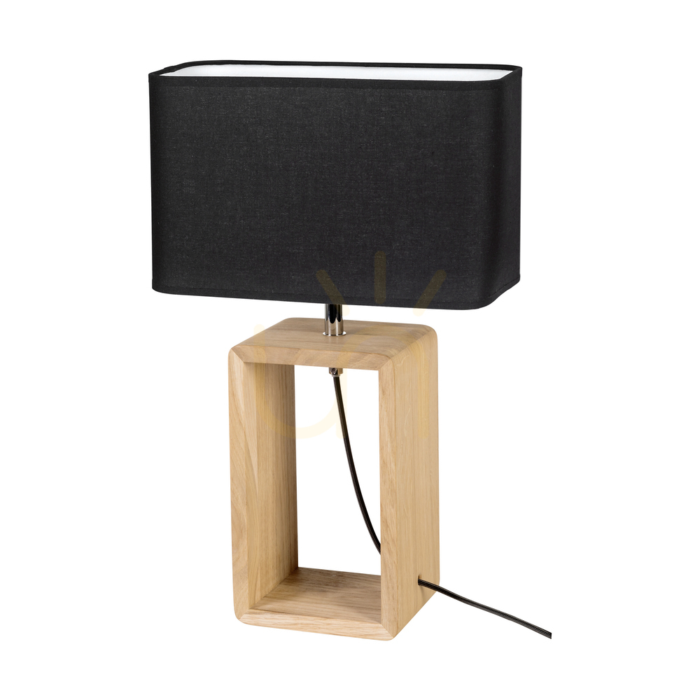 Kontrollera Silva bordslampa, oljad ek/krom, svart lampskärm, 1xE27, 30 cm Silva bordslampa, oljad ek/krom, svart lampskärm, 1xE27, 30 cm