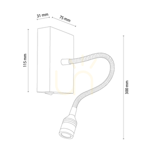 Brinova LECTOR LED-vägglampa för läsning 2,8 W 4000 K – oljad ek och svart small 2