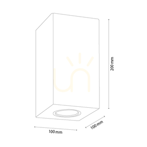 Pevex vägglampa, oljad ek, 2xGU10, 10 cm small 1