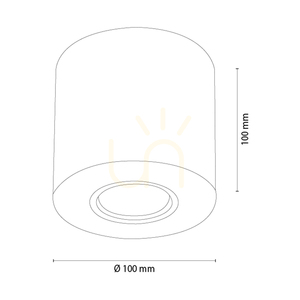 Brinova PEVEX takspot, oljad ek, 1×GU10, Ø10 cm small 1