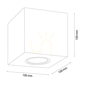 Pevex taklampa, oljad ek, 1xGU10, 10 cm small 2