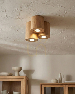 Pevex taklampa, oljad ek, 3xGU10, Ø18 cm 1 Pevex taklampa, oljad ek, 3xGU10, Ø18 cm small 1