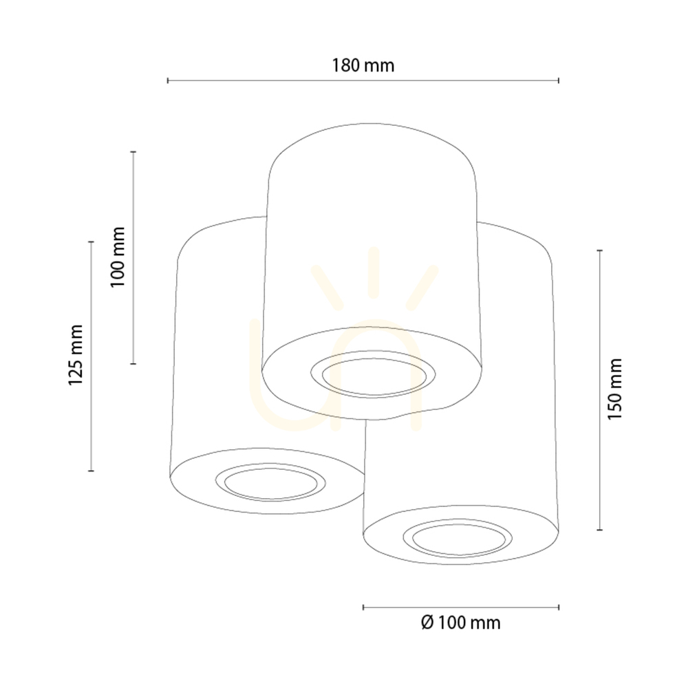 Förhandsvisning Pevex taklampa, oljad ek, 3xGU10, Ø18 cm Pevex taklampa, oljad ek, 3xGU10, Ø18 cm