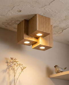 Pevex taklampa, oljad ek, 3xGU10, 20 cm small 1