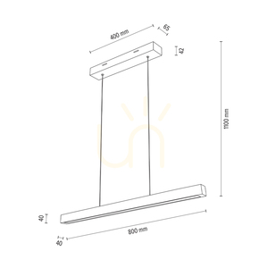 Smal CCT-pendellampa, oljad ek, 1xLED, 26,4 W, 80 cm 4 Smal CCT-pendellampa, oljad ek, 1xLED, 26,4 W, 80 cm small 4