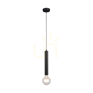 Cylindrisk taklampa 1xE27 max. 60 W, svart/svart/svart PVC, Ø 10 cm small 1