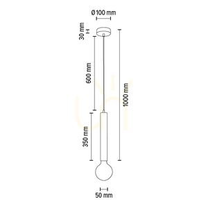 Cylindrisk taklampa 1xE27 max. 60 W, svart/svart/svart PVC, Ø 10 cm small 3