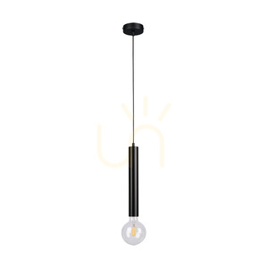 Cylindrisk taklampa 1xE27 max. 60 W, svart/svart/svart PVC, Ø 10 cm small 0