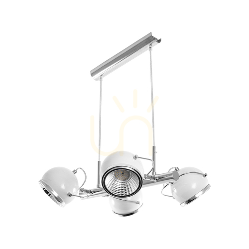 Kontrollera Kulformad taklampa inkl.. 4 st GU10 LED 6 W vit 40 cm