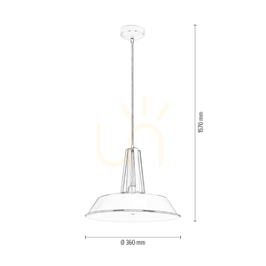 Alvar taklampa 1xE27 60 W elfenben/svart Ø36 cm small 2