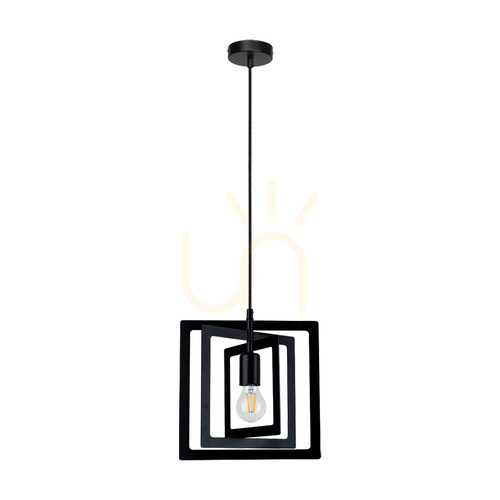 Kontrollera Justyna taklampa 1xE27 60 W svart Ø28 cm